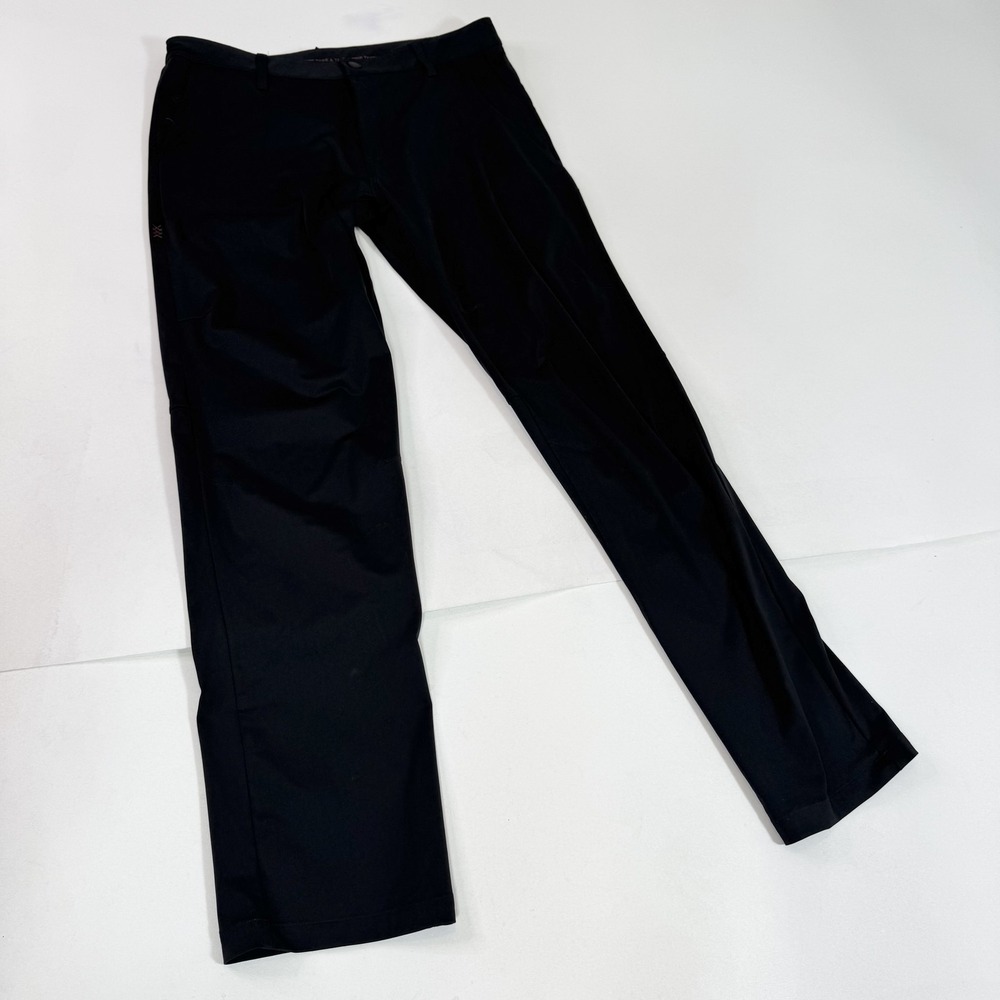 Rhone Pants Mens 34 Black Performance Stretch Straight Leg Travel Workwear